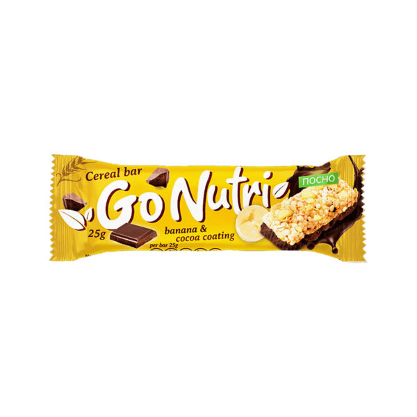 Go Nutri Cereal Bar with banana & Cocoa Coating 25g