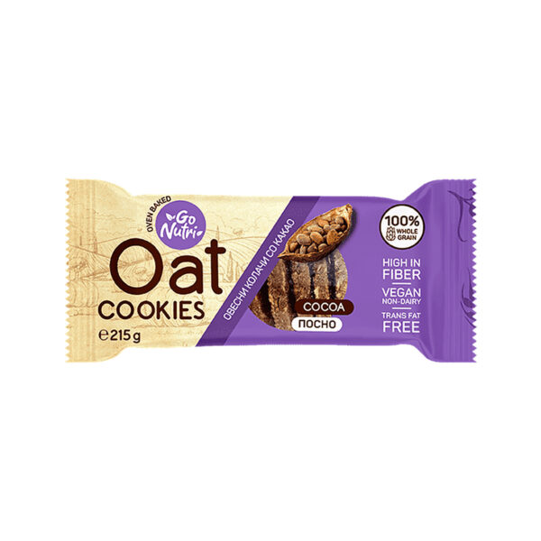 Go Nutri Wholegrain Oat Cookies Cocoa 215g