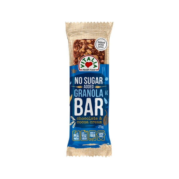 Granola Bar Chocolate & Cocoa Cream No Sugar Added 23g