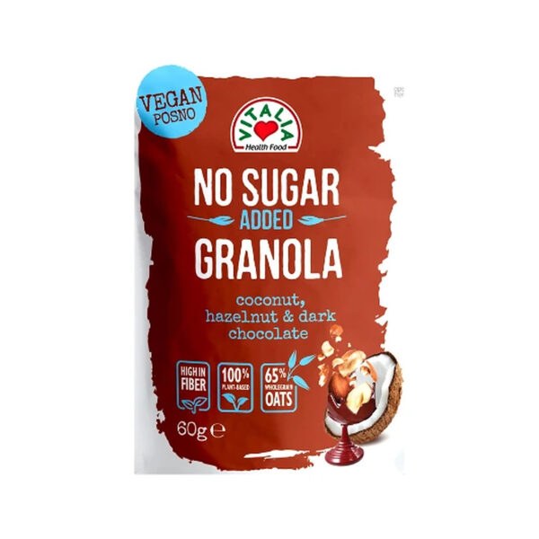 Granola Dark Chocolate Coconut & Hazelnut No Sugar Added 60g