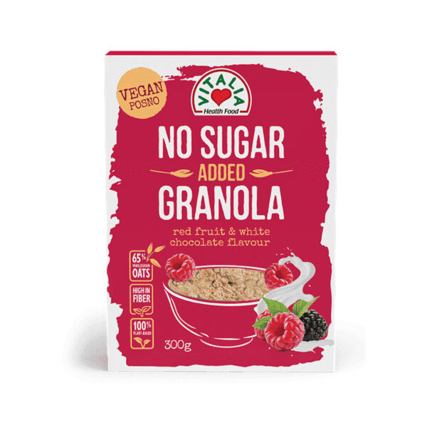 Granola White Chocolate & Red Fruits No Sugar Added 300g