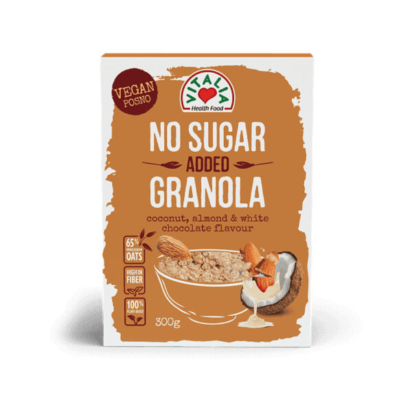 Granola White Chocolate Coconut & Almond No Sugar Added 300g