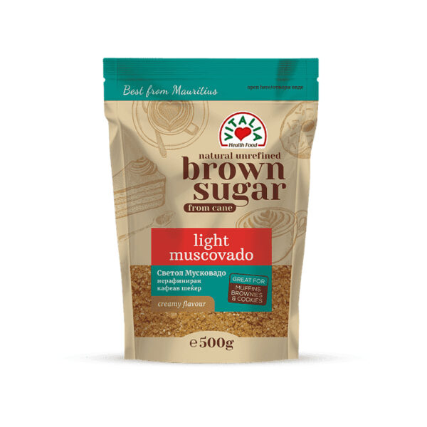 Light Muscovado Natural Unrefined Brown Sugar 500g