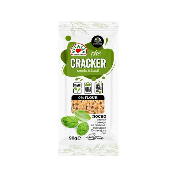 Oat Salty Crackers Seeds & Basel 90g
