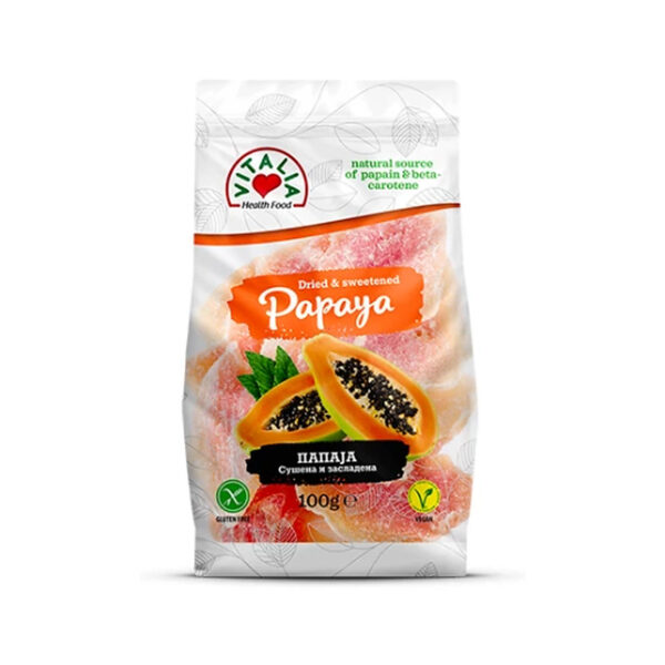 Papaya Slices Dried & Sweetened 100g