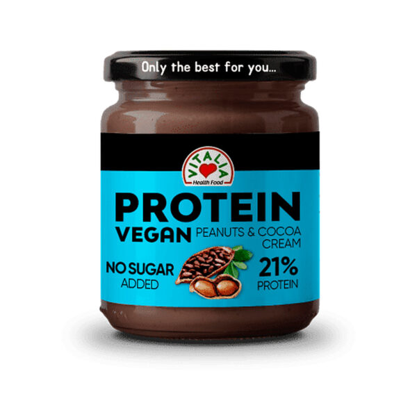 Protein Vegan Cream with Peanuts & Cocoa No Sugar Added 200g