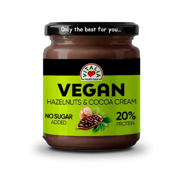 Vegan Cream with Hazelnuts & Cocoa No Sugar Added 200g